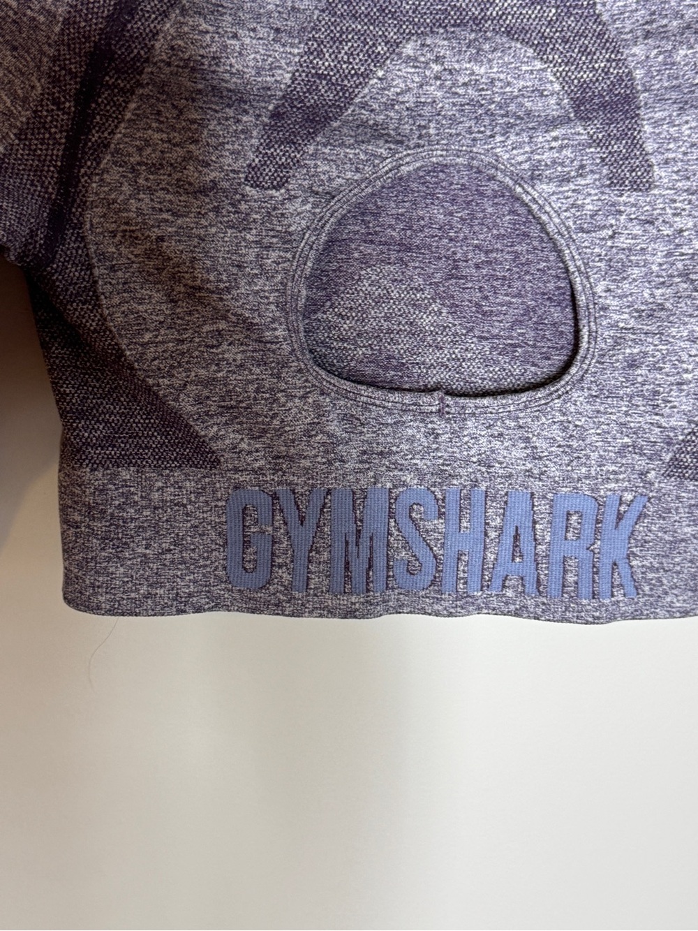 Gymshark‎ Flex Sports Vital Seamless 2.0 Long Sleeve Crop Top Purple Marl S - Picture 4 of 5
